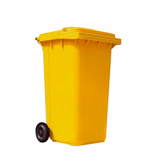 1100L/660L 大型屋外公共ストリート HDPE 4 輪工業用プラスチックゴミ箱/ゴミ/廃棄物/ゴミ箱/キャスター付きゴミ箱 蓋ペダル付き